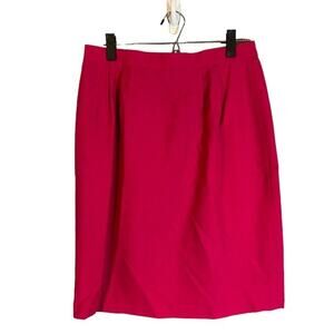 Lee David Pink Lined Zipper Back Formal Straight Pencil Skirt Women Sz 12 VTG